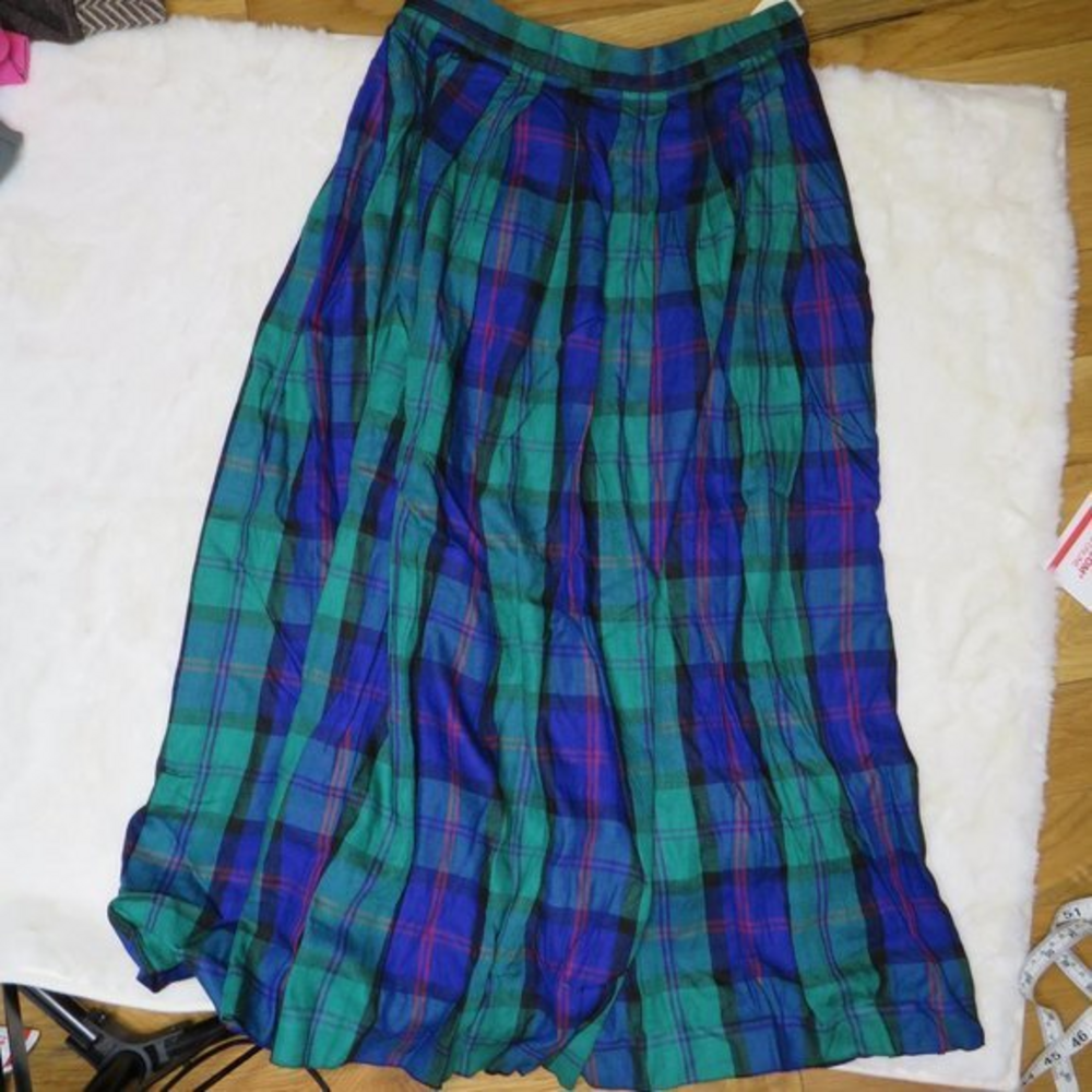 Deans‎ of Scotland vintage plaid maxi skirt sz 4